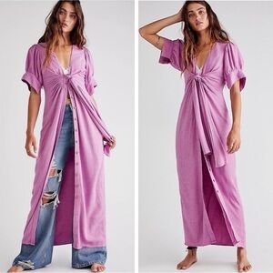 Free People Vintage Summer Midi dress - Size Large/NWT (Color: Orchid Rain)